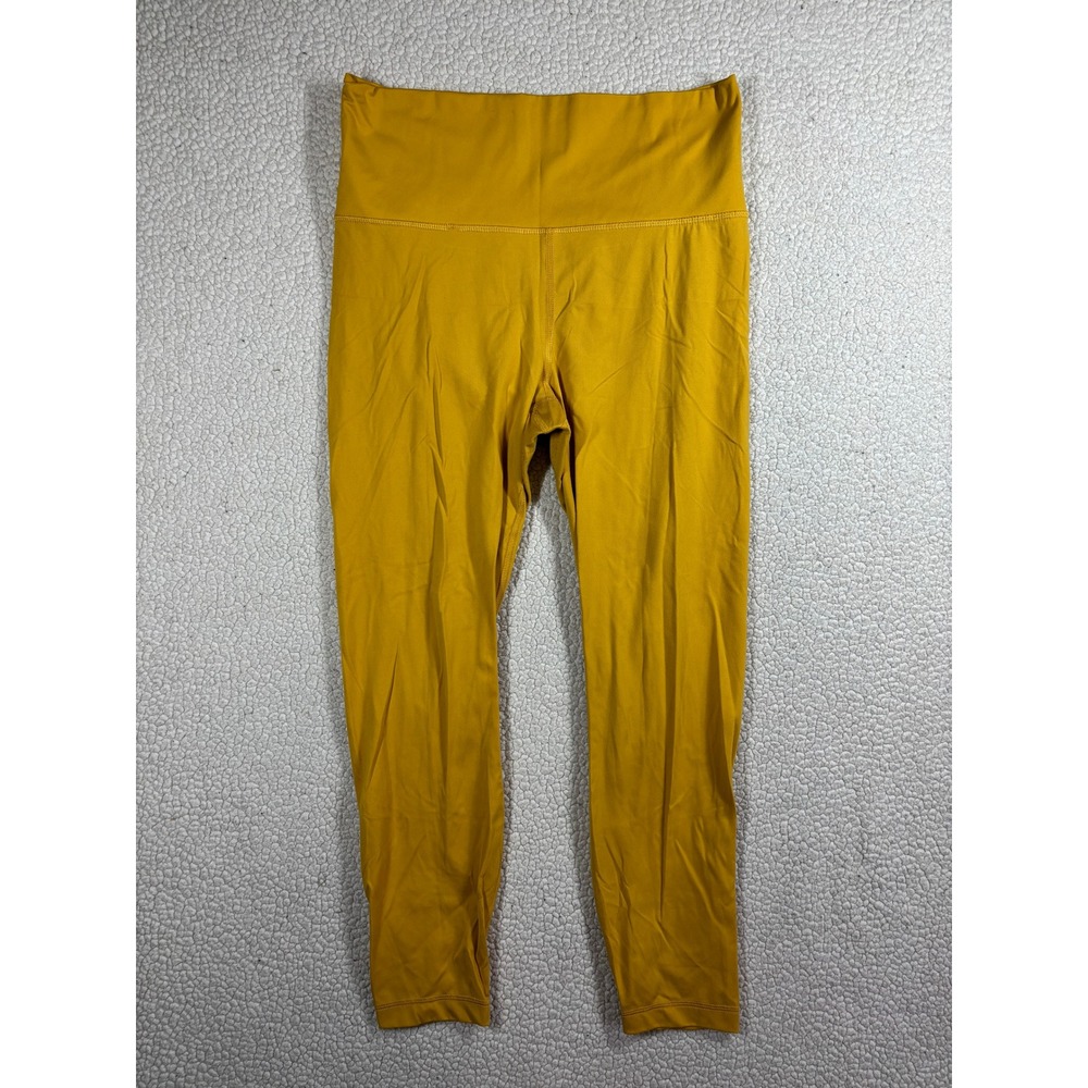 Yogalicious Lux Mustard Yellow High Waisted Athletic Leggings XL Gym Yoga Wear